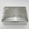 Large Edwardian Rectangular Sterling Silver Cigar Box