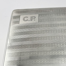 Large Edwardian Rectangular Sterling Silver Cigar Box