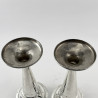 Pair of Edwardian Sterling Silver Vases Retailed by Goldsmiths & Silversmiths Company