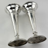 Pair of Edwardian Sterling Silver Vases Retailed by Goldsmiths & Silversmiths Company