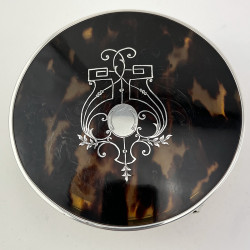 Unusual Tortoiseshell and Sterling Silver Jewellery Box