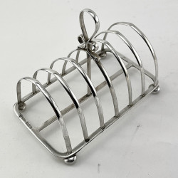 Good Quality Chester Sterling Silver Victorian Toast Rack (1898)