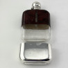 Good Quality Silver Plated and Crocodile Leather Hip Flask