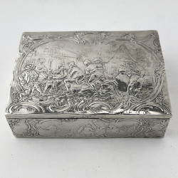 Victorian Dutch Bernard Muller Sterling Silver Trinket Box