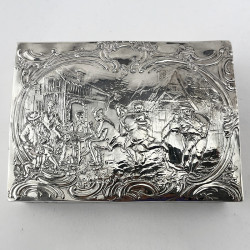 Victorian Dutch Bernard Muller Sterling Silver Trinket Box