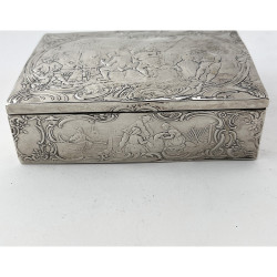 Victorian Dutch Bernard Muller Sterling Silver Trinket Box