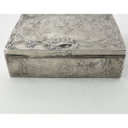 Victorian Dutch Bernard Muller Sterling Silver Trinket Box
