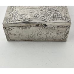 Victorian Dutch Bernard Muller Sterling Silver Trinket Box