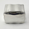 Smart Plain Edwardian Sterling Silver Tea Caddy or Trinket Box