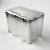 Smart Plain Edwardian Sterling Silver Tea Caddy or Trinket Box