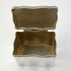 Smart Plain Edwardian Sterling Silver Tea Caddy or Trinket Box