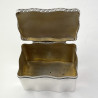 Smart Plain Edwardian Sterling Silver Tea Caddy or Trinket Box