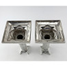 Superb Pair of Cast Victorian Sterling Silver Corintian Column Candlesticks