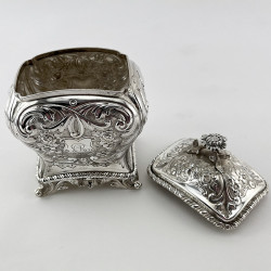 Beautiful Carrington & Co Georgian Style Sterling Silver Tea Caddy