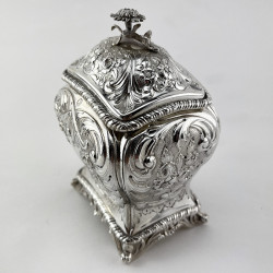 Beautiful Carrington & Co Georgian Style Sterling Silver Tea Caddy