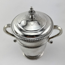 Miniature Georgian Style Sterling Silver Lidded Trophy Cup