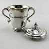 Miniature Georgian Style Sterling Silver Lidded Trophy Cup
