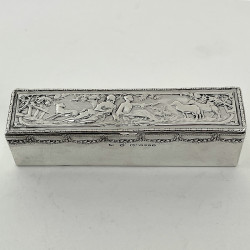 Decorative Edwardian Bernard Muller Sterling Silver Trinket Box