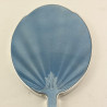 Beautiful Pale Blue Guilloche Enamel Sterling Silver Oval Hand Mirror