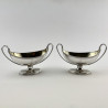Pair of Elegant Sterling Silver George III Henry Chawner Salt Cellars