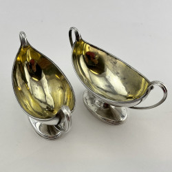 Pair of Elegant Sterling Silver George III Henry Chawner Salt Cellars