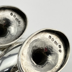 Pair of Elegant Sterling Silver George III Henry Chawner Salt Cellars