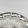 Very Pretty Victorian Round Sterling Silver Salver