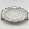 Very Pretty Victorian Round Sterling Silver Salver