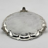 Very Pretty Victorian Round Sterling Silver Salver
