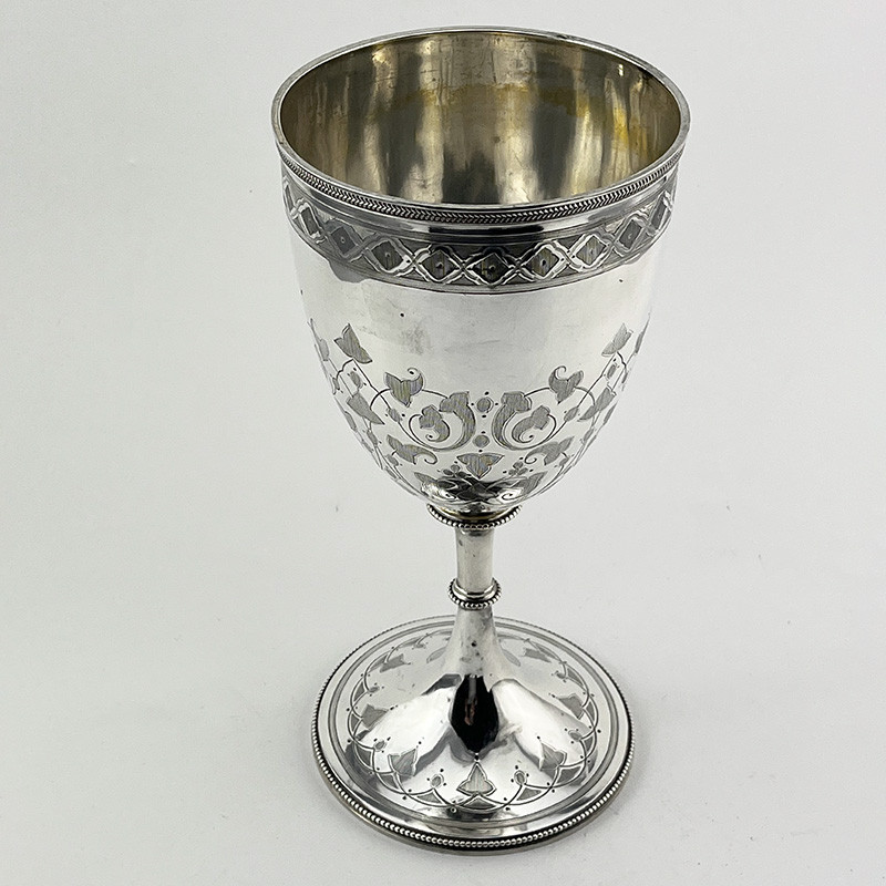 Large Victorian Sterling Silver Goblet or Trophy (1897)