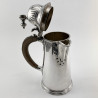 Superb Pair of William Comyns Georgian Style Sterling Silver Chocolate Pots
