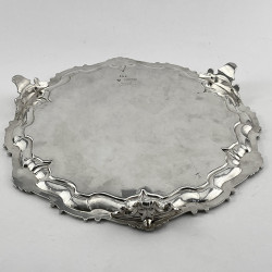 Good Quality 25.4cm (10") Late Victorian Sterling Silver Salver
