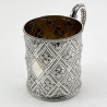 Beautiful Early Victorian Sterling Silver Christening Mug