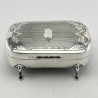 Beautiful Rectangular Sterling Silver Jewellery Box (1931)