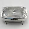 Beautiful Rectangular Sterling Silver Jewellery Box