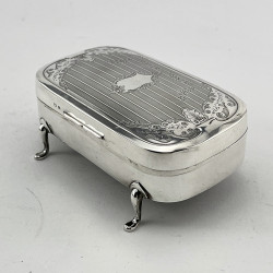 Beautiful Rectangular Sterling Silver Jewellery Box