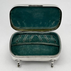 Beautiful Rectangular Sterling Silver Jewellery Box