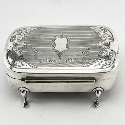 Beautiful Rectangular Sterling Silver Jewellery Box