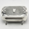 Beautiful Rectangular Sterling Silver Jewellery Box