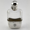 Late Victorian Sterling Silver and Clear Glass Hip Flask (1902)