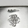 Stylish Late Victorian Sterling Silver and Clear Glass Hip Flask