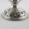 Chester Sterling Silver Sugar Basket with Bristol Blue Glass Liner