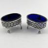 Pair of Georgian Robert Hennell Sterling Silver Salts