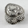 Charming Victorian Heart Shaped Sterling Silver Ring or Jewellery Box