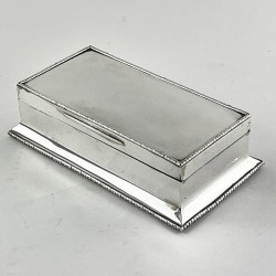 Mappin and Webb Edwardian Sterling Silver Cigar or Trinket Box