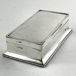 Mappin and Webb Edwardian Sterling Silver Cigar or Trinket Box