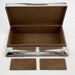 Mappin and Webb Edwardian Sterling Silver Cigar or Trinket Box