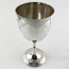 Victorian Sterling Silver Aesthetic Style Engraved Decorated Goblet