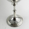 Victorian Sterling Silver Aesthetic Style Engraved Decorated Goblet