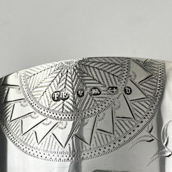 Victorian Sterling Silver Aesthetic Style Engraved Decorated Goblet